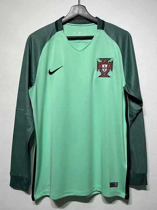 Selección de Portugal Retro 2016 Visitante Manga Larga