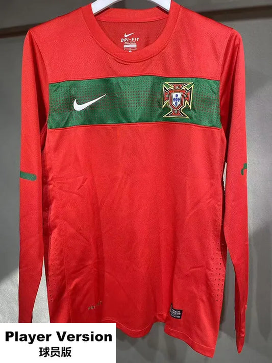 Selección de Portugal Retro Versión Jugador 2010 Manga Larga
