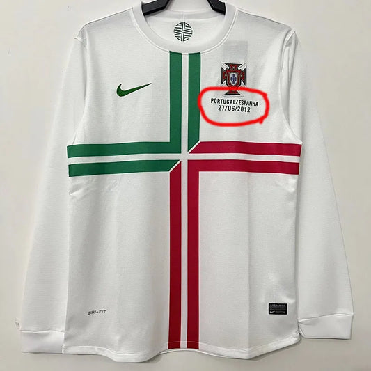 Selección de Portugal Retro 2012 Edición Especial Blanca (vs España) Manga Larga