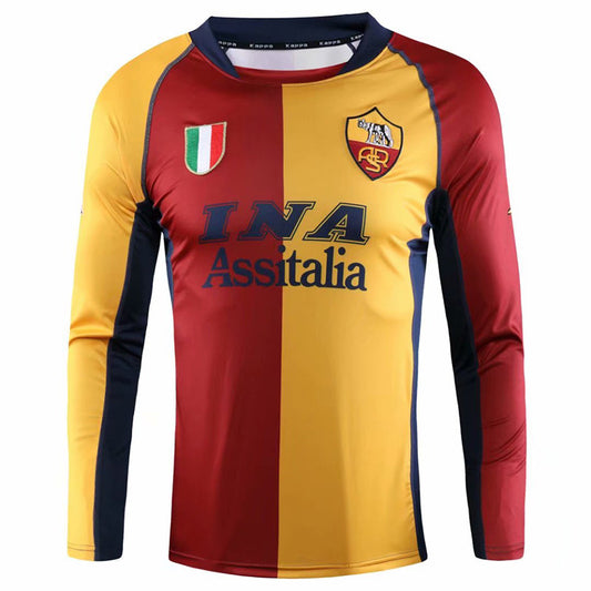 AS Roma Retro Manga Larga 2001/02