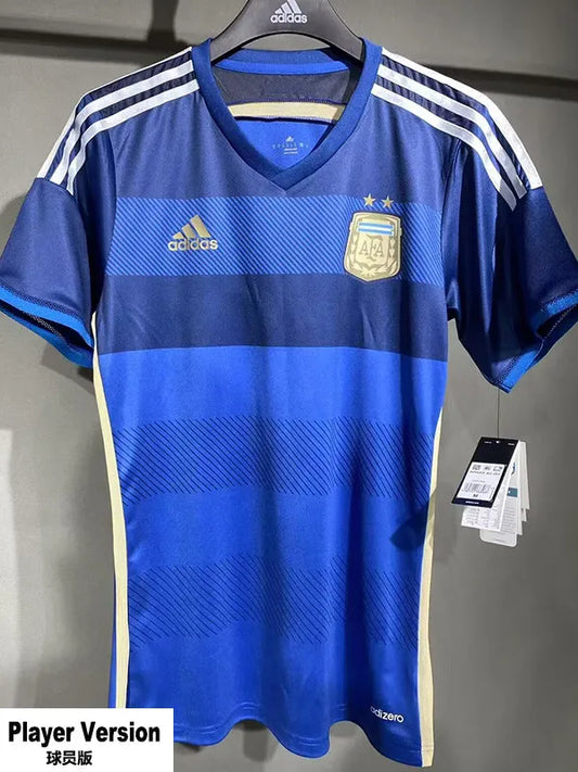 Selección de Argentina Retro Versión Jugador 2014 Visitante